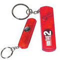 Red Light Up Whistle Keychain with Compass & Red LED